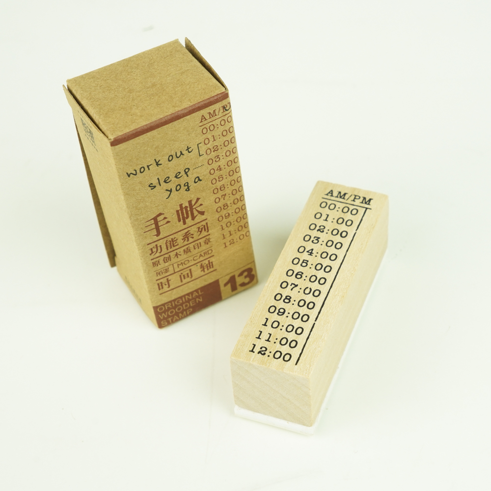 Mo Card 陌墨 Wooden Stamp 手帳 時間軸 Mmk09c053 スタンプ専門店ハンコルンゴ スタンプ専門店ハンコルンゴ