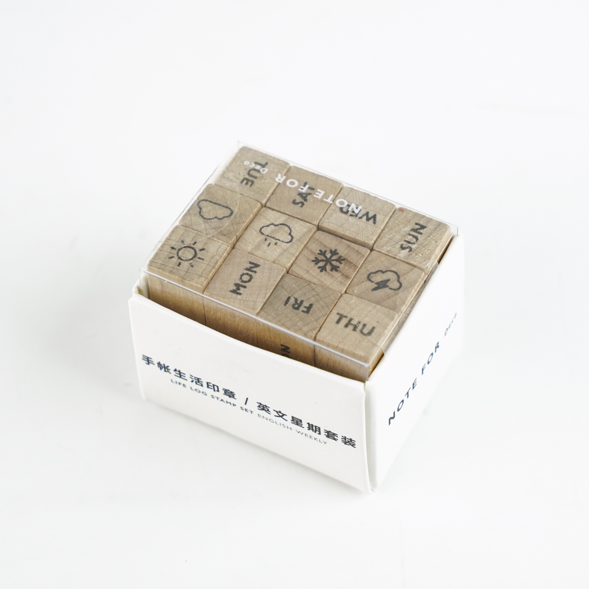 手帳に使えるスタンプセット Note For Deco お天気と曜日 12セットn D3925 スタンプ専門店ハンコルンゴ