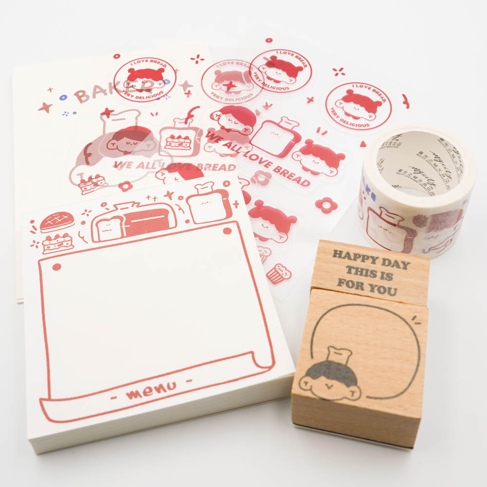 Sale かわいい文具セット Mg City Bread スタンプ専門店ハンコルンゴ