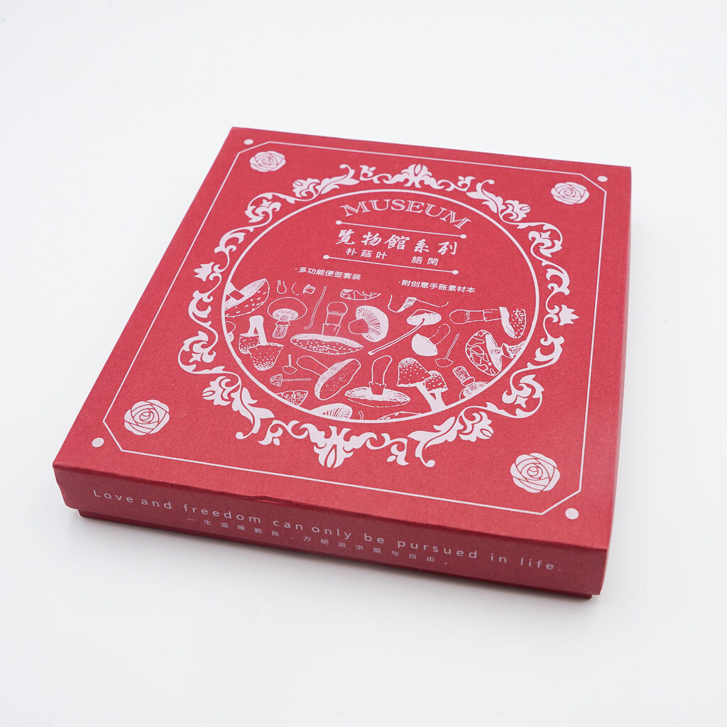 デザインペーパーBOX メモ帳4セット 赤箱