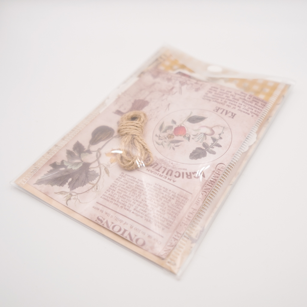 アンティークな素材紙セット草本世界 スタンプ専門店ハンコルンゴ