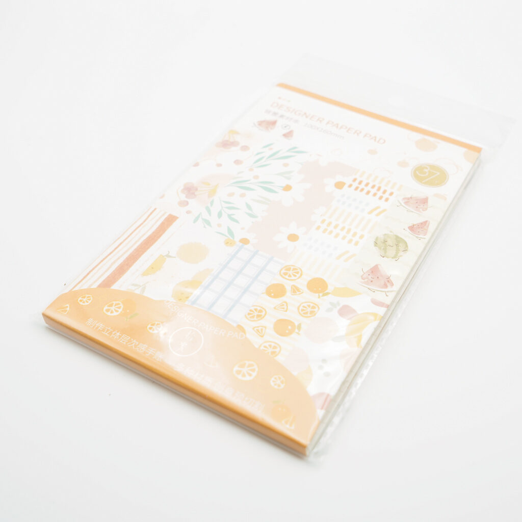 【SALE】DESIGNER PAPER PAD 背景素材紙 オレンジ