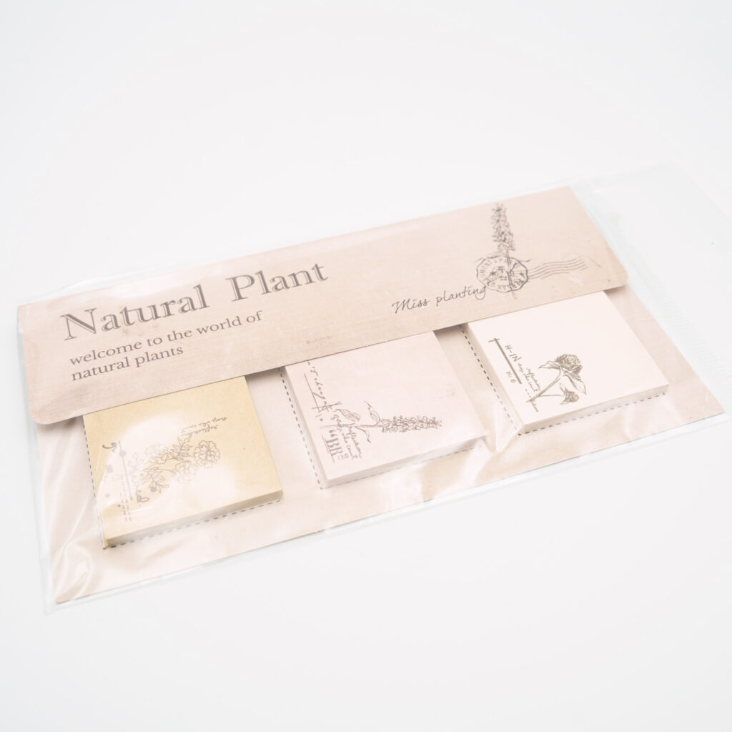 【SALE】Natural Plant アンティーク素材紙メモ 0674