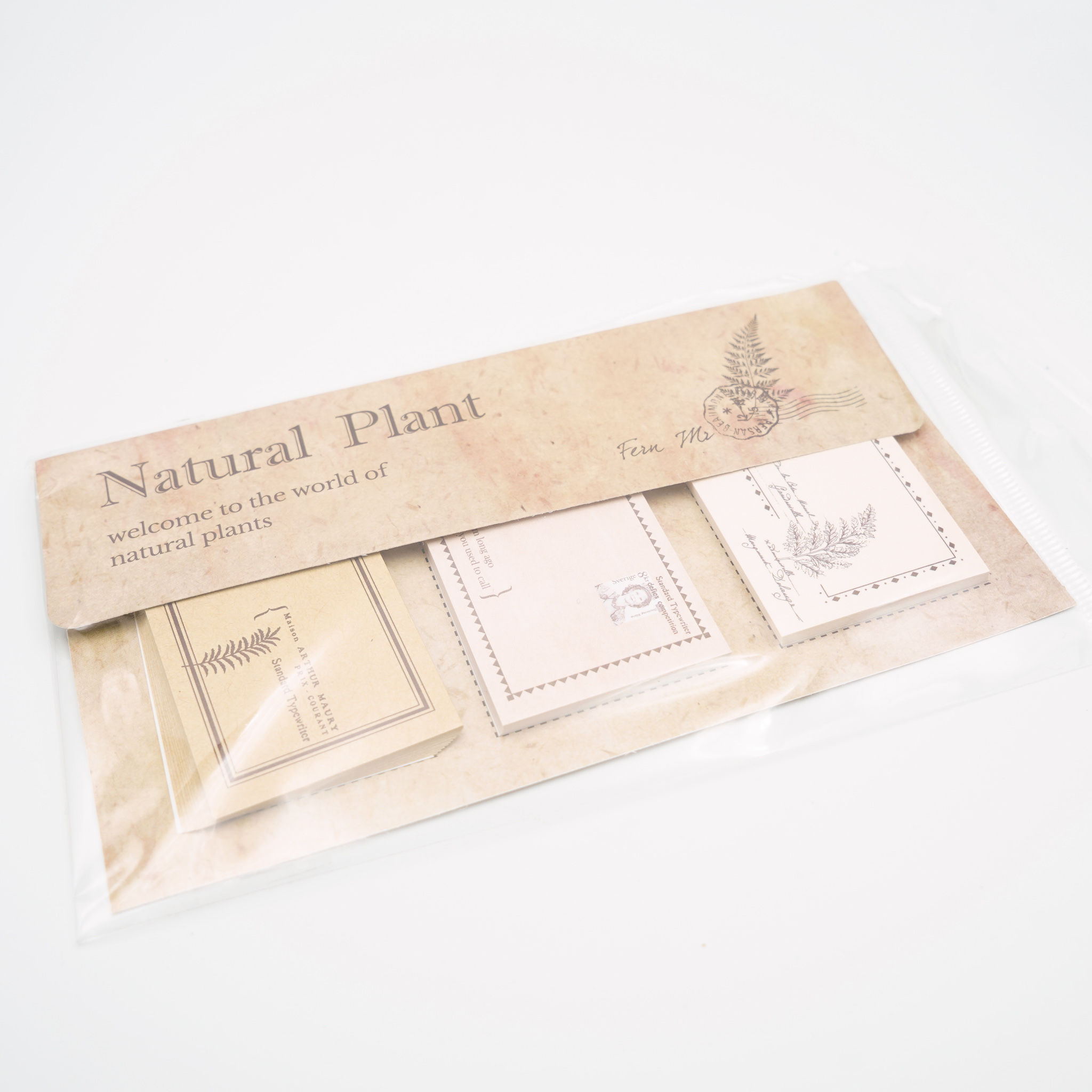 Natural Plant アンティーク素材紙メモ 0636 スタンプ専門店ハンコルンゴ
