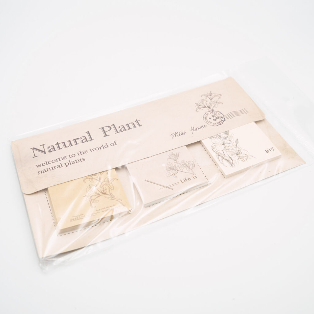 【SALE】Natural Plant アンティーク素材紙メモ 0643
